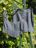 Women's Sweetheart Bustier, Lace-up crop top Corset with Low waist mini skirt.