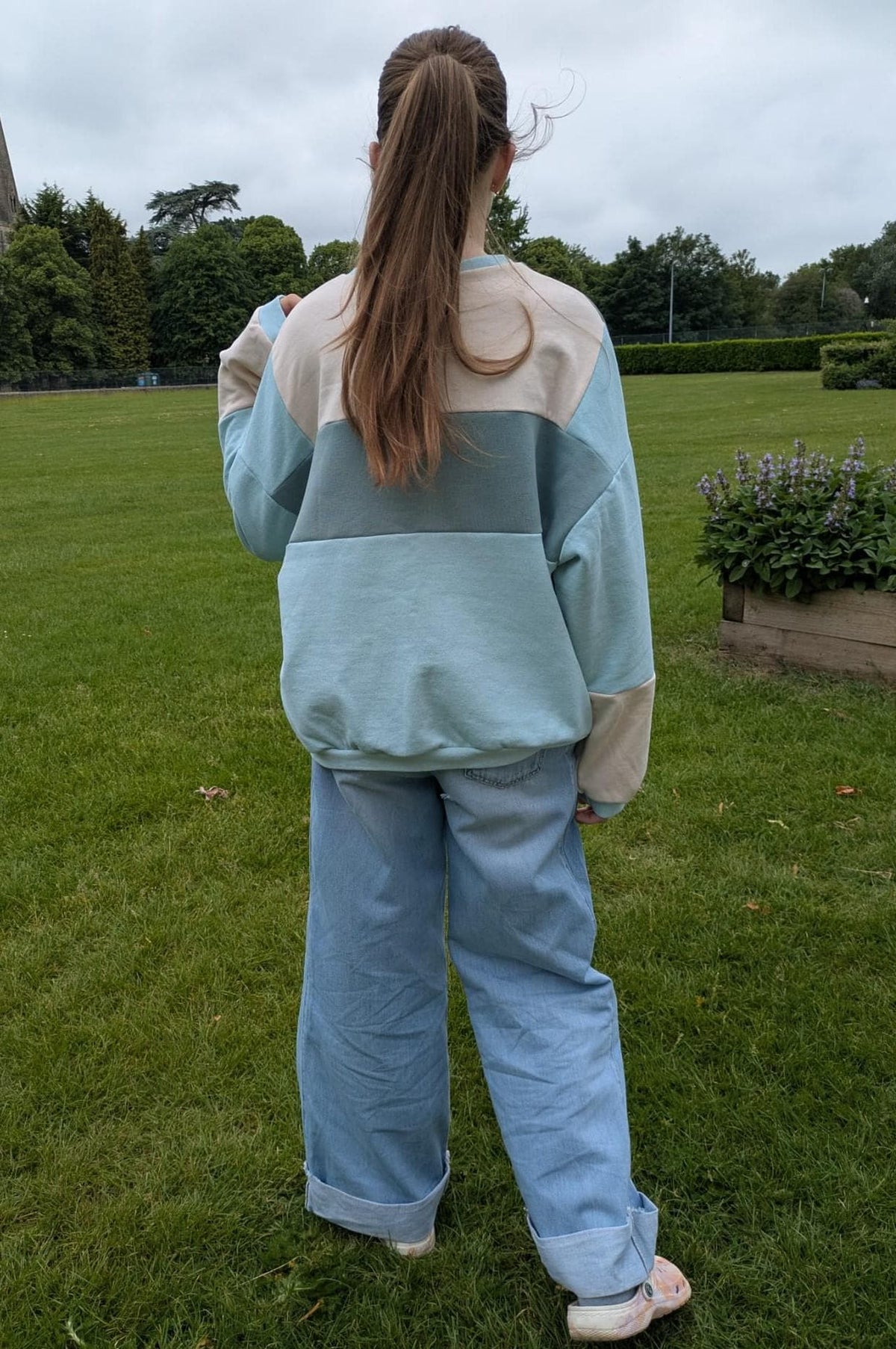 Upcycled Patchwork Hoodie, Color Block Sweatshirt, Sustainable Streetwear, One-of-a-Kind Pullover